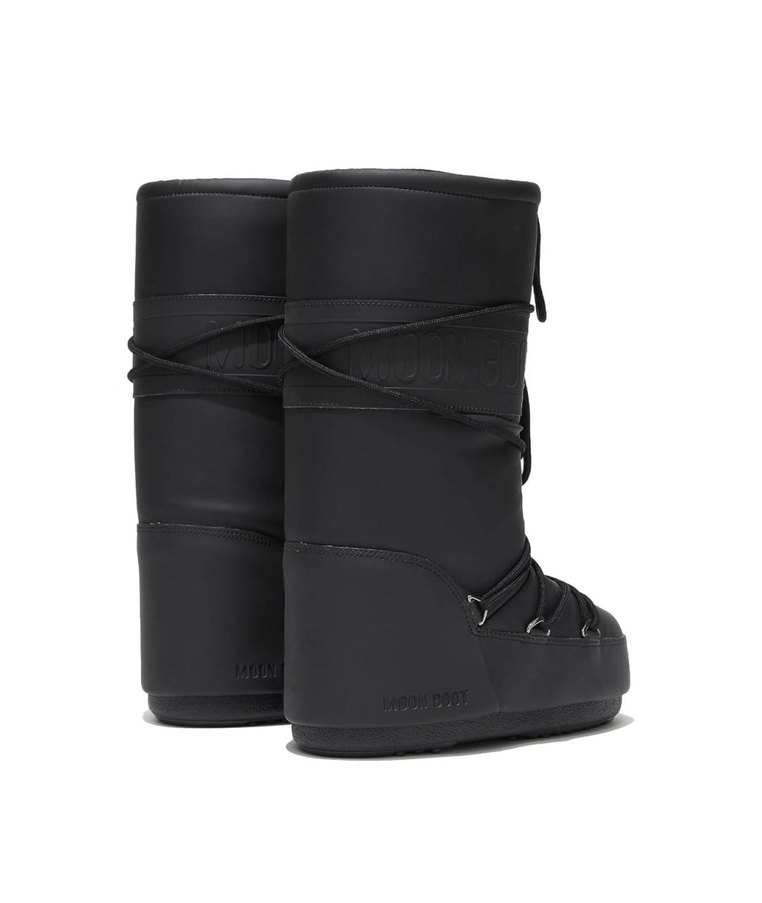 MOON BOOT Черные резиновые высокие ботинки, фото 2