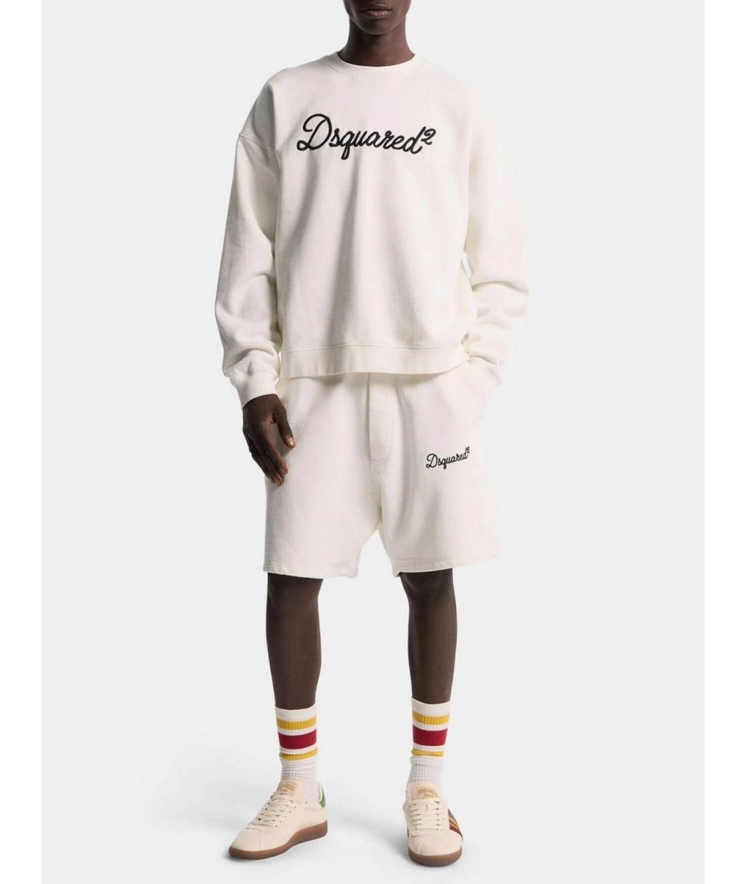 DSQUARED2 Белые хлопковые шорты, фото 3