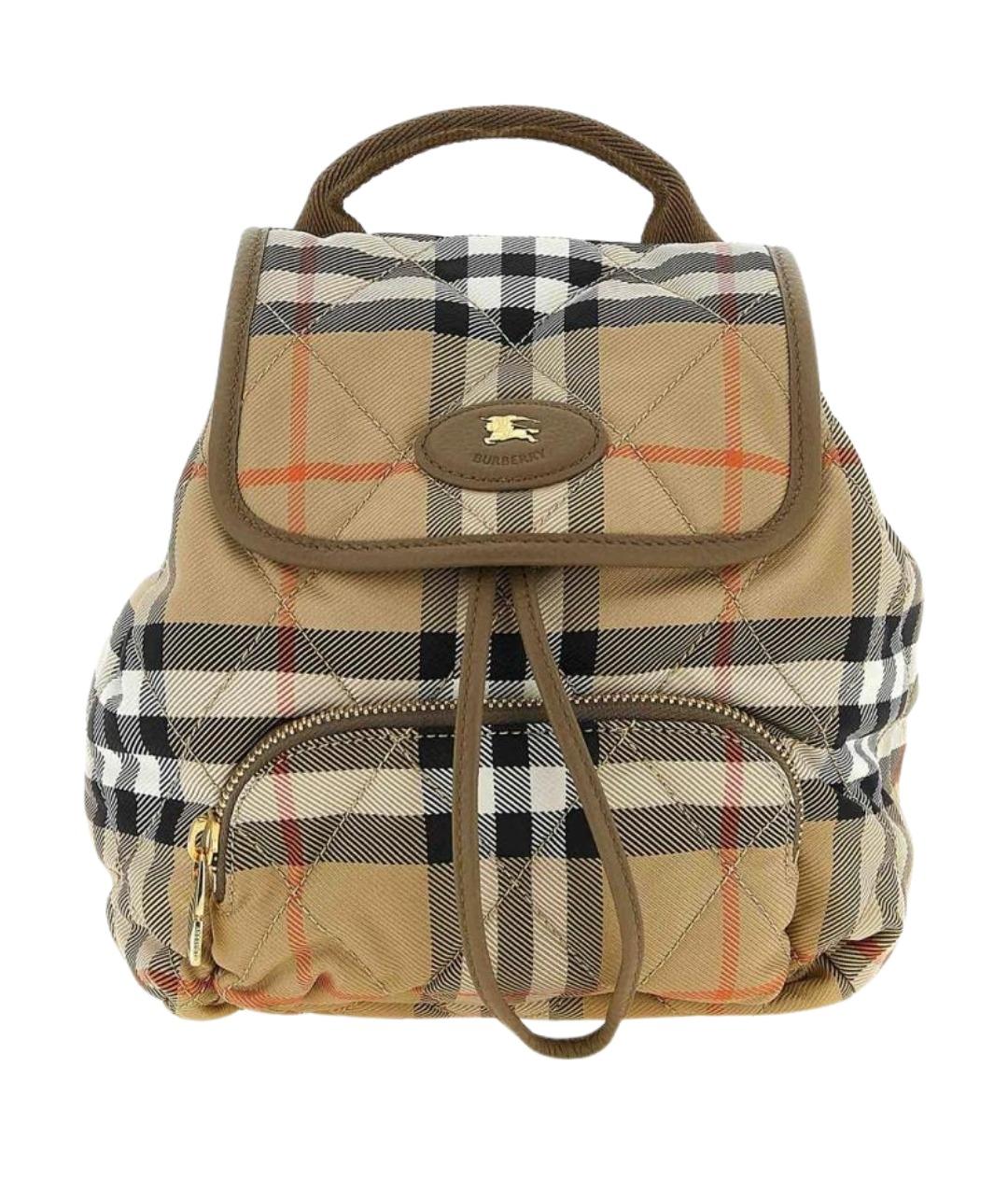 BURBERRY Бежевый нейлоновый рюкзак, фото 1