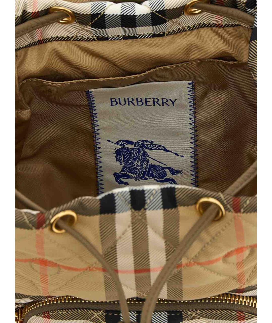 BURBERRY Бежевый нейлоновый рюкзак, фото 4