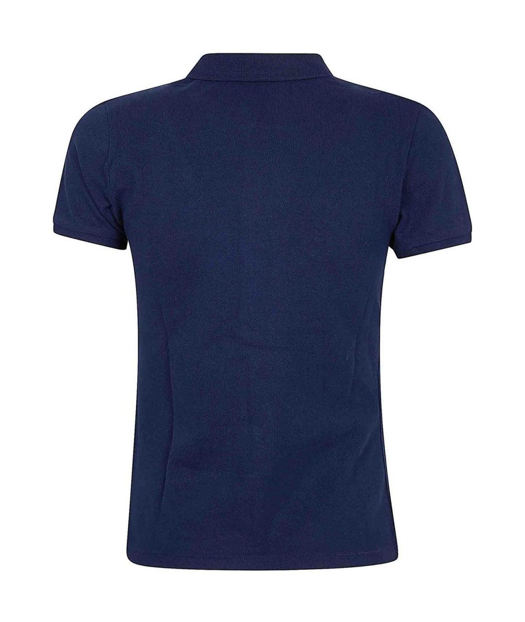 POLO RALPH LAUREN Синяя хлопковая футболка, фото 2