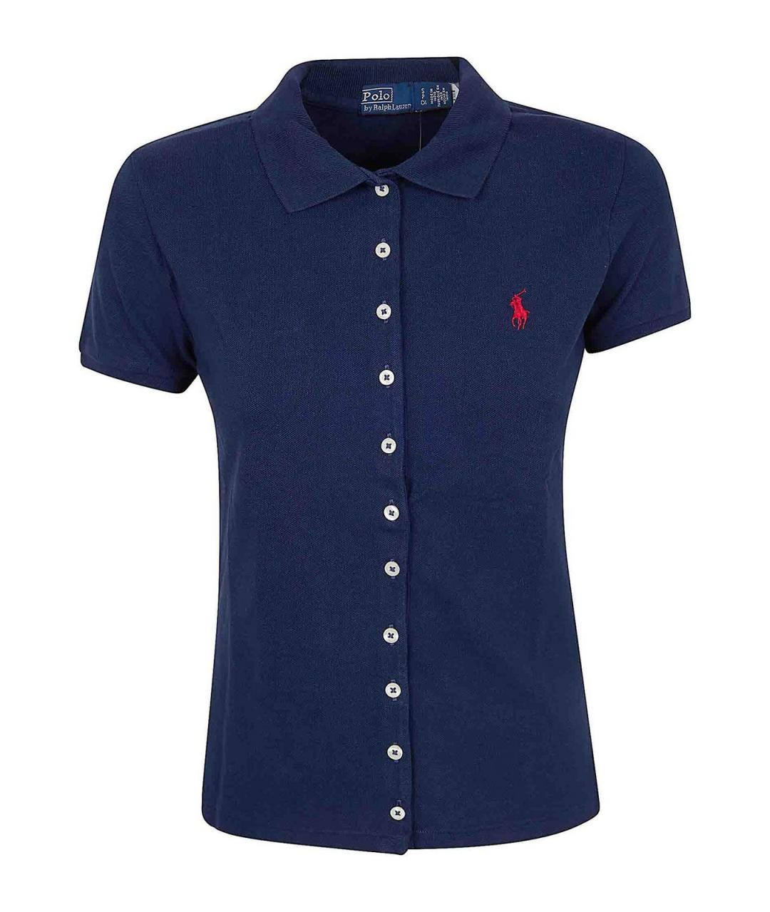 POLO RALPH LAUREN Синяя хлопковая футболка, фото 1