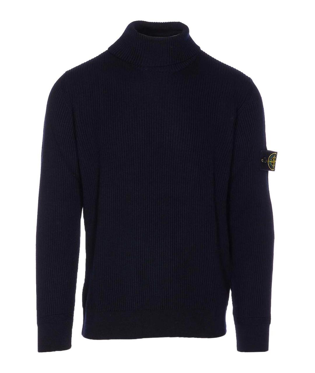 STONE ISLAND Синий шерстяной джемпер / свитер, фото 1