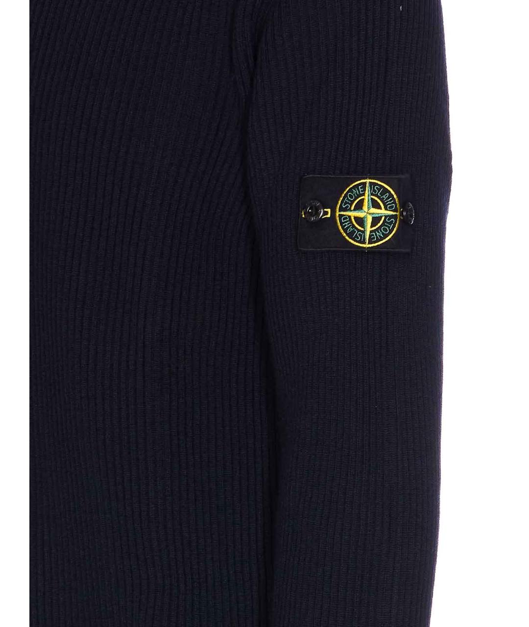 STONE ISLAND Синий шерстяной джемпер / свитер, фото 3