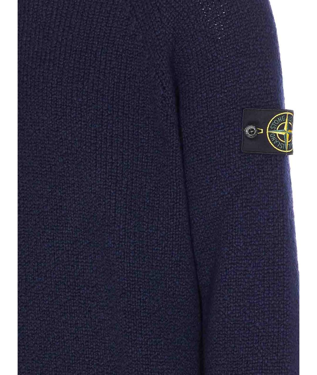STONE ISLAND Синий шерстяной джемпер / свитер, фото 3