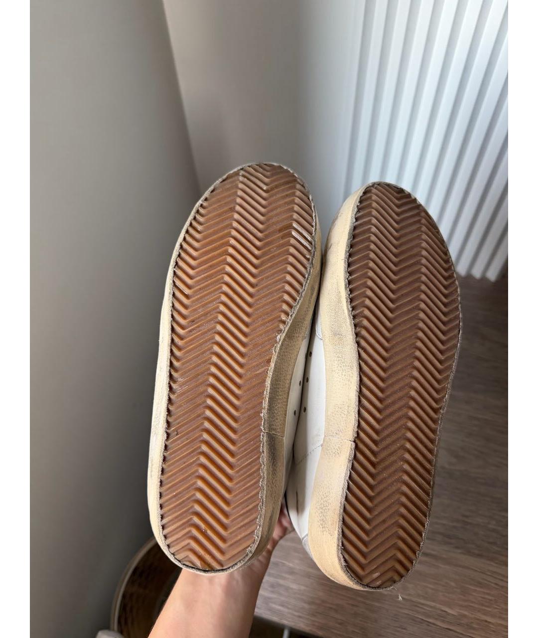 GOLDEN GOOSE Белые кожаные кеды, фото 7