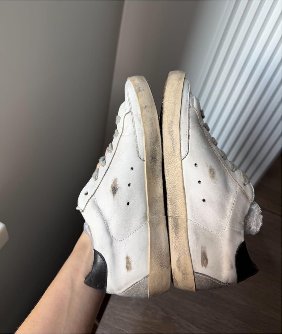 GOLDEN GOOSE Белые кожаные кеды, фото 6