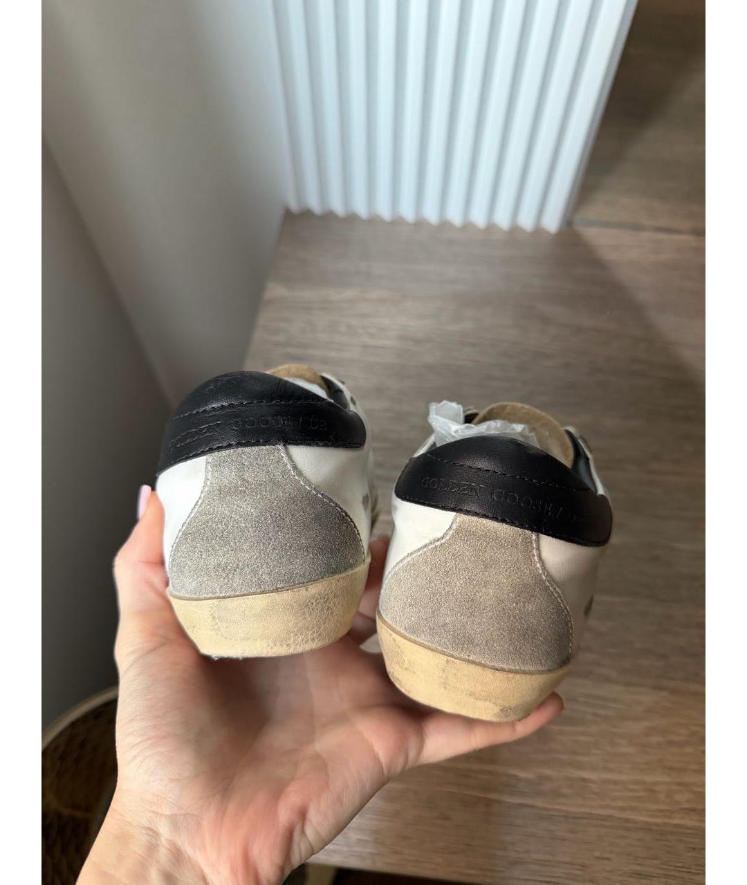 GOLDEN GOOSE Белые кожаные кеды, фото 3