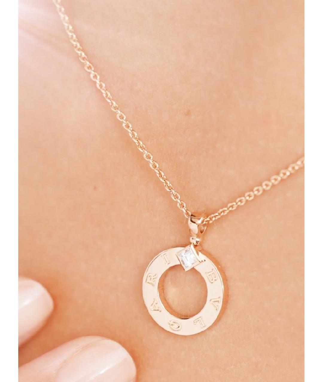 BVLGARI Золотая подвеска из розового золота, фото 3