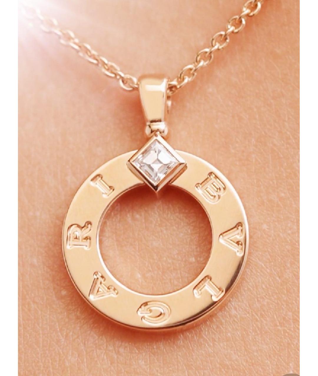 BVLGARI Золотая подвеска из розового золота, фото 4
