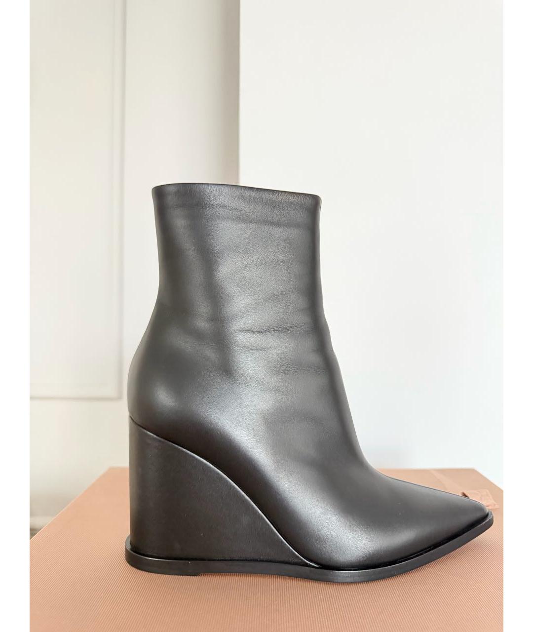 GIANVITO ROSSI Черные кожаные ботильоны, фото 6