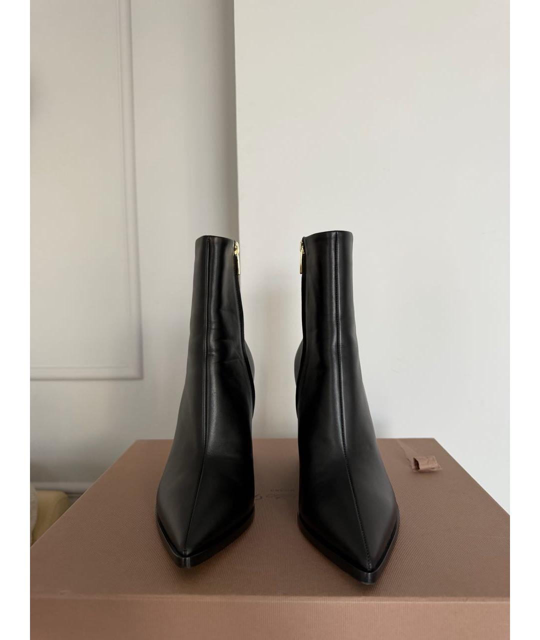 GIANVITO ROSSI Черные кожаные ботильоны, фото 2