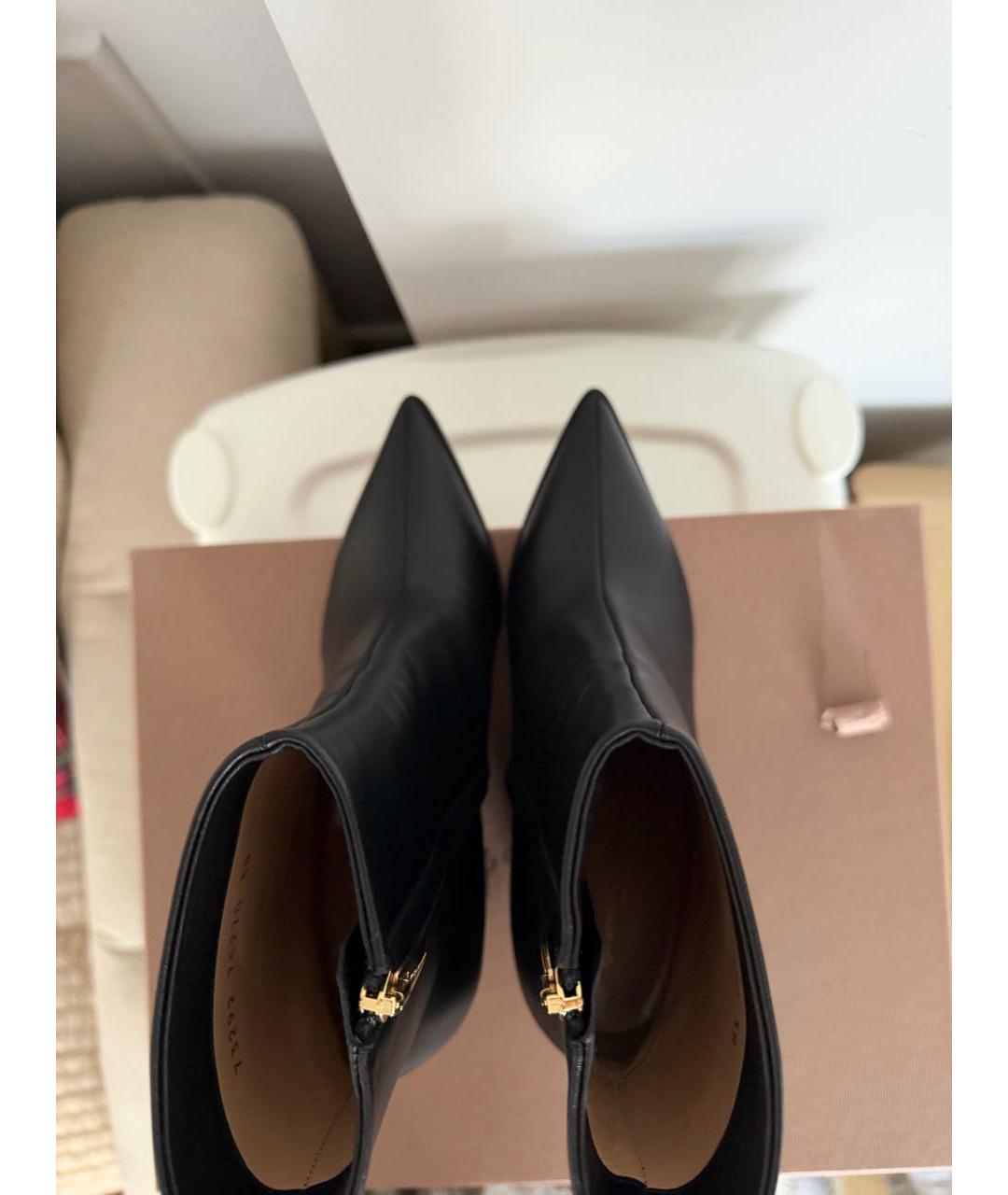 GIANVITO ROSSI Черные кожаные ботильоны, фото 3