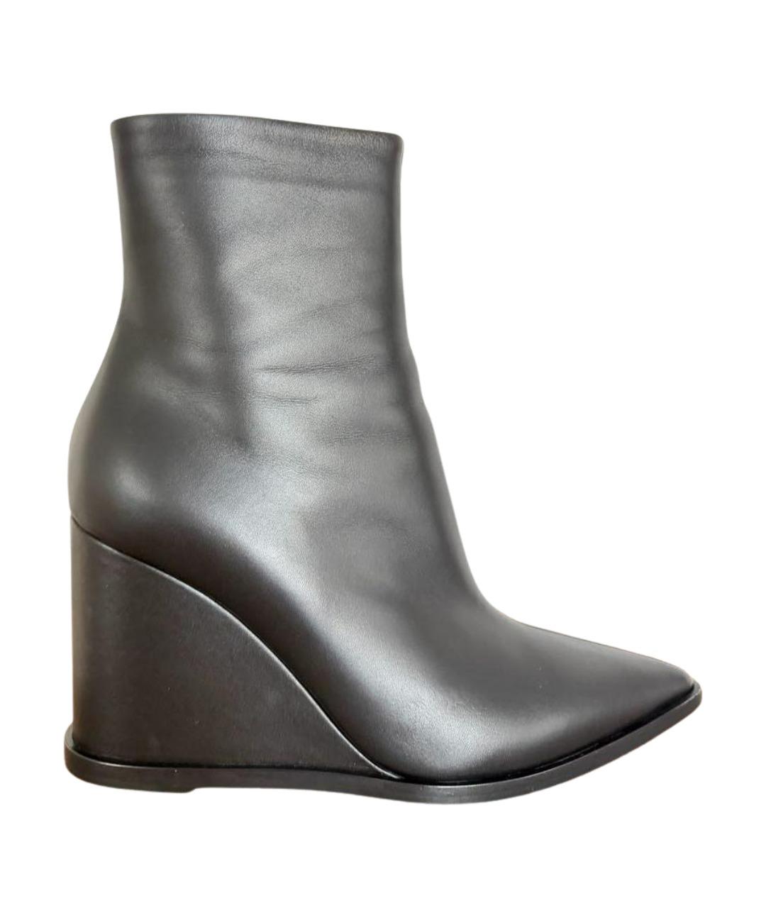 GIANVITO ROSSI Черные кожаные ботильоны, фото 1