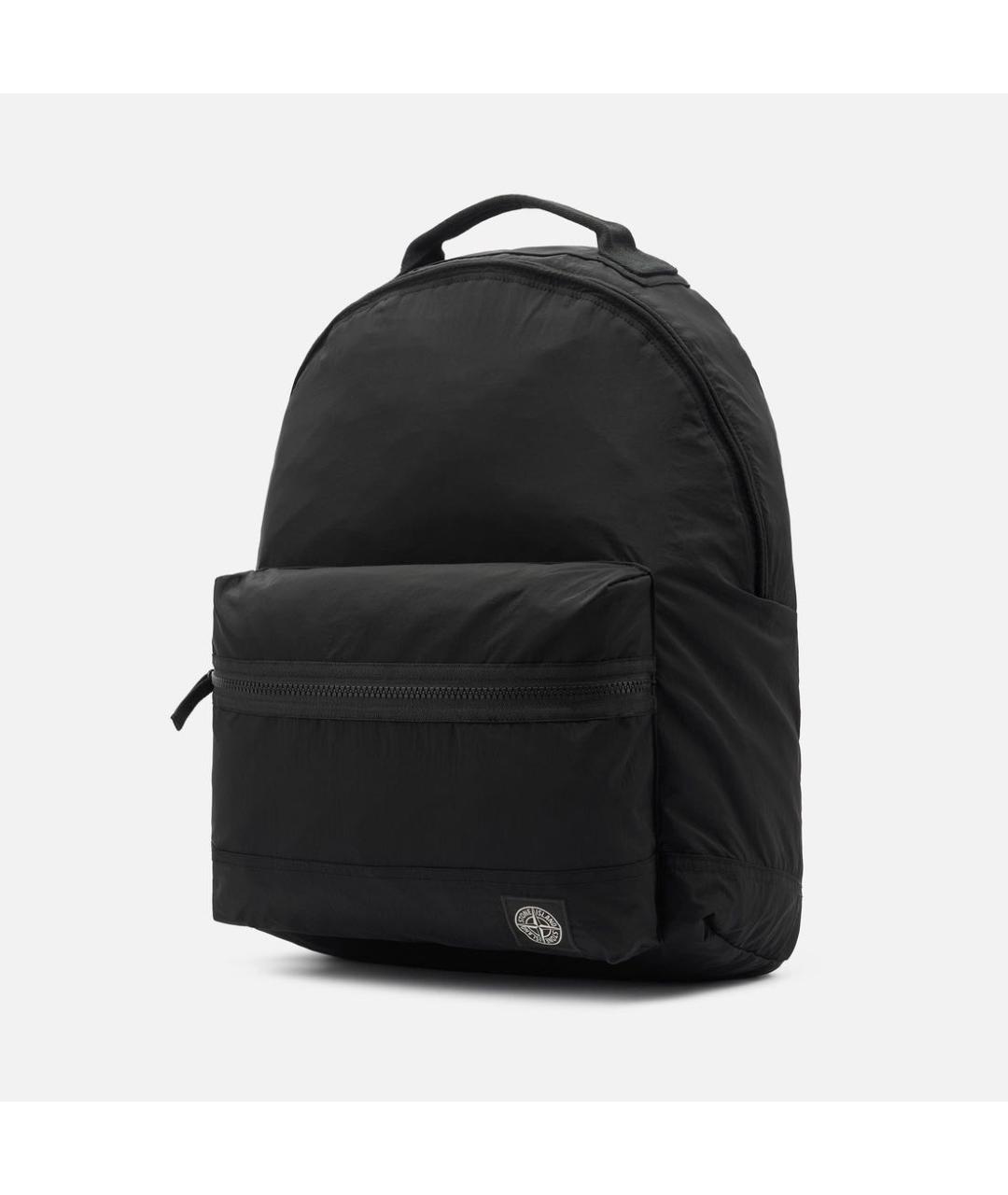 STONE ISLAND Черный нейлоновый рюкзак, фото 6