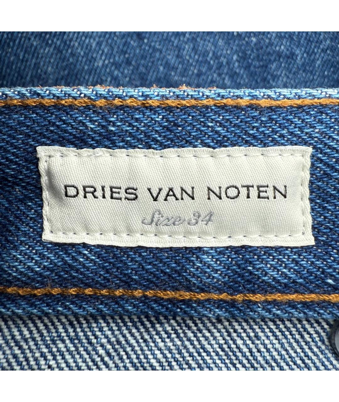 DRIES VAN NOTEN Синие прямые джинсы, фото 4