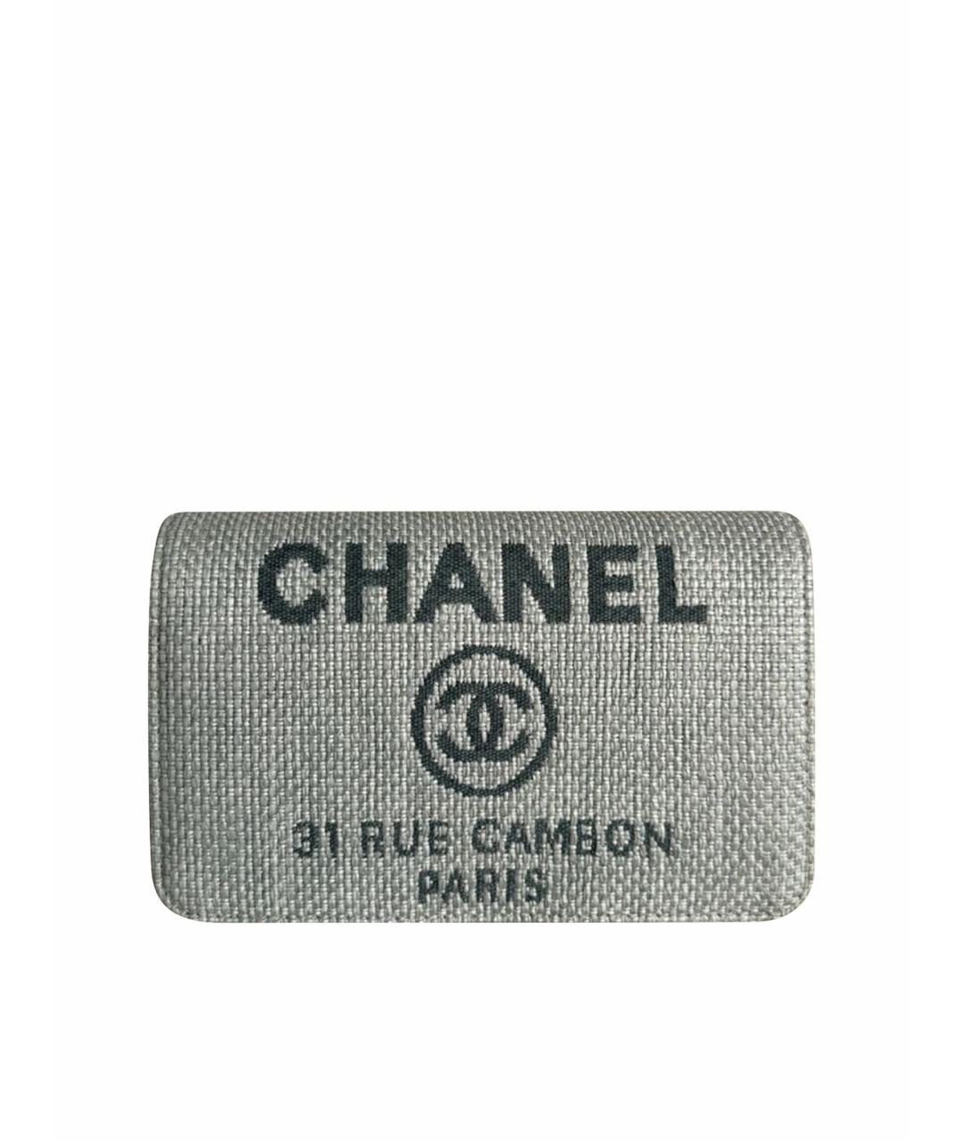 CHANEL Серая тканевая сумка с короткими ручками, фото 1
