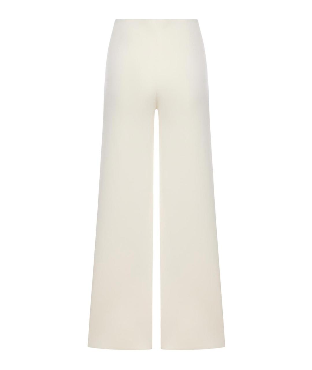 MAX MARA Белые вискозные брюки широкие, фото 2