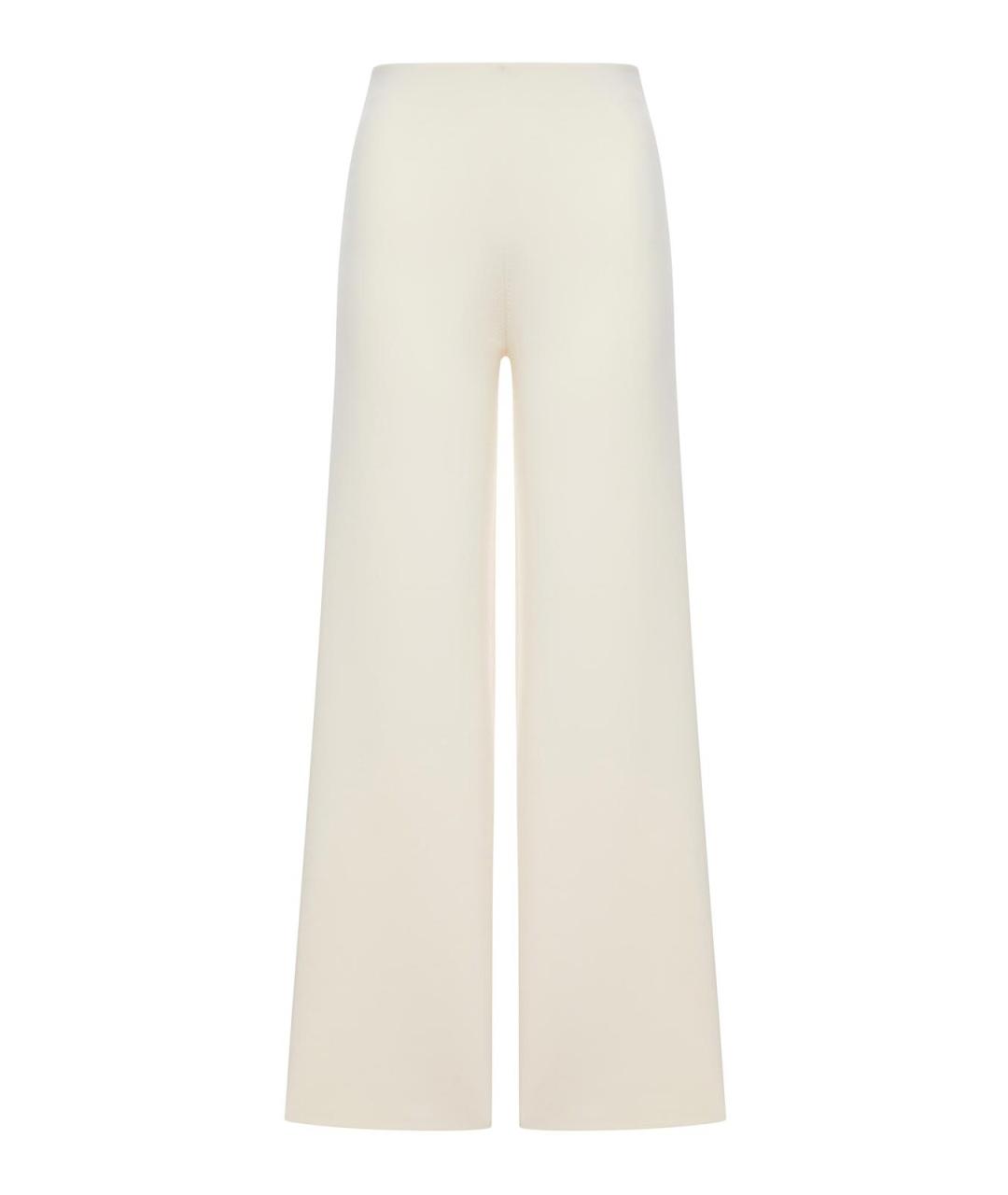 MAX MARA Белые вискозные брюки широкие, фото 1