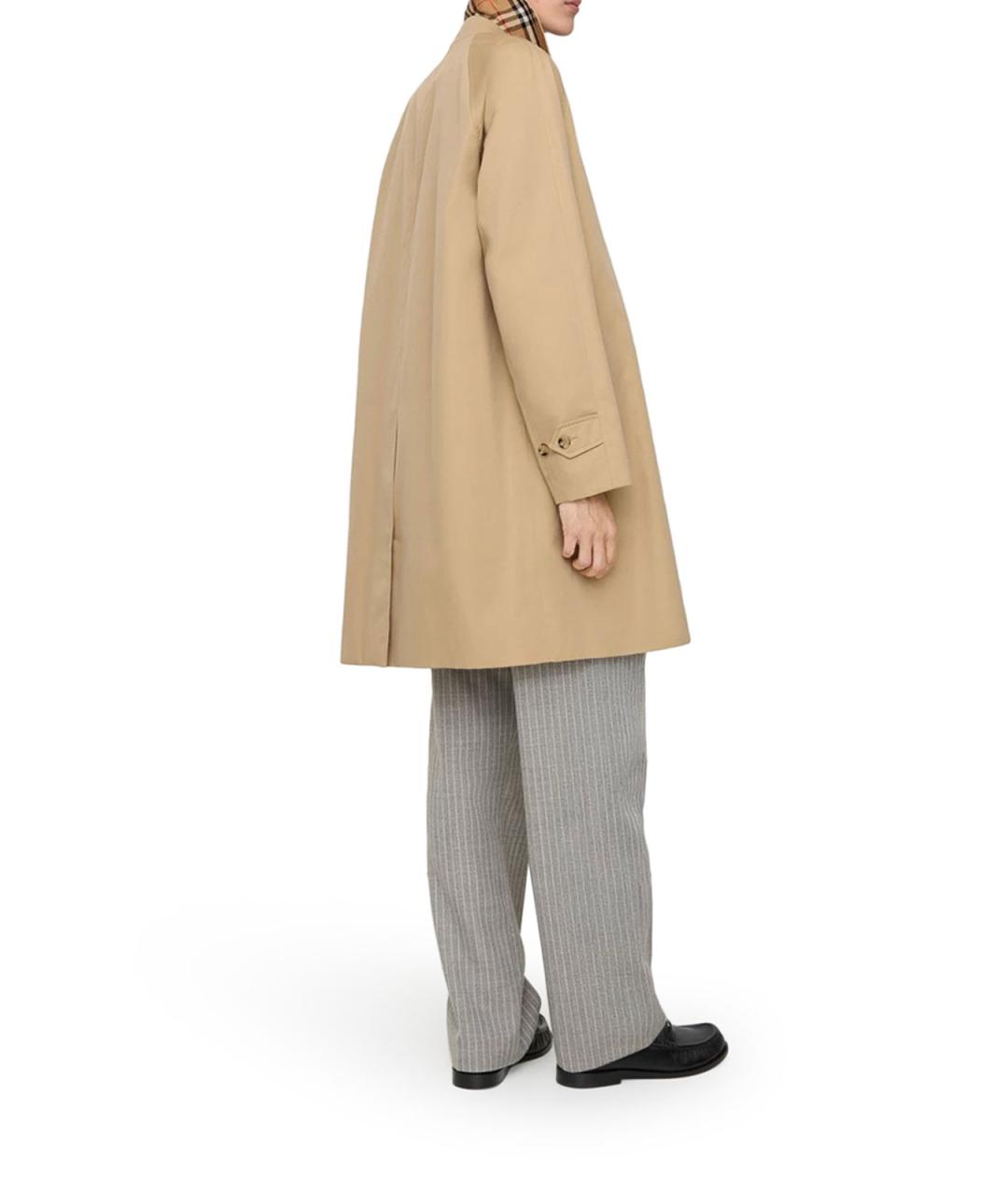 BURBERRY Бежевое хлопковое пальто, фото 3
