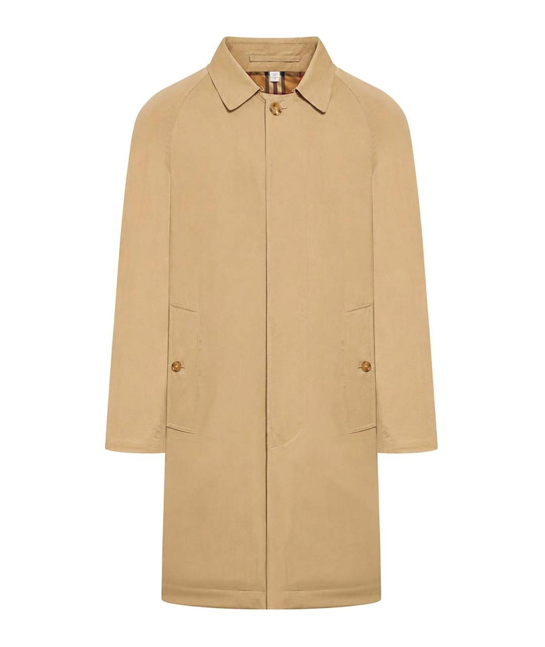 BURBERRY Бежевое хлопковое пальто, фото 1