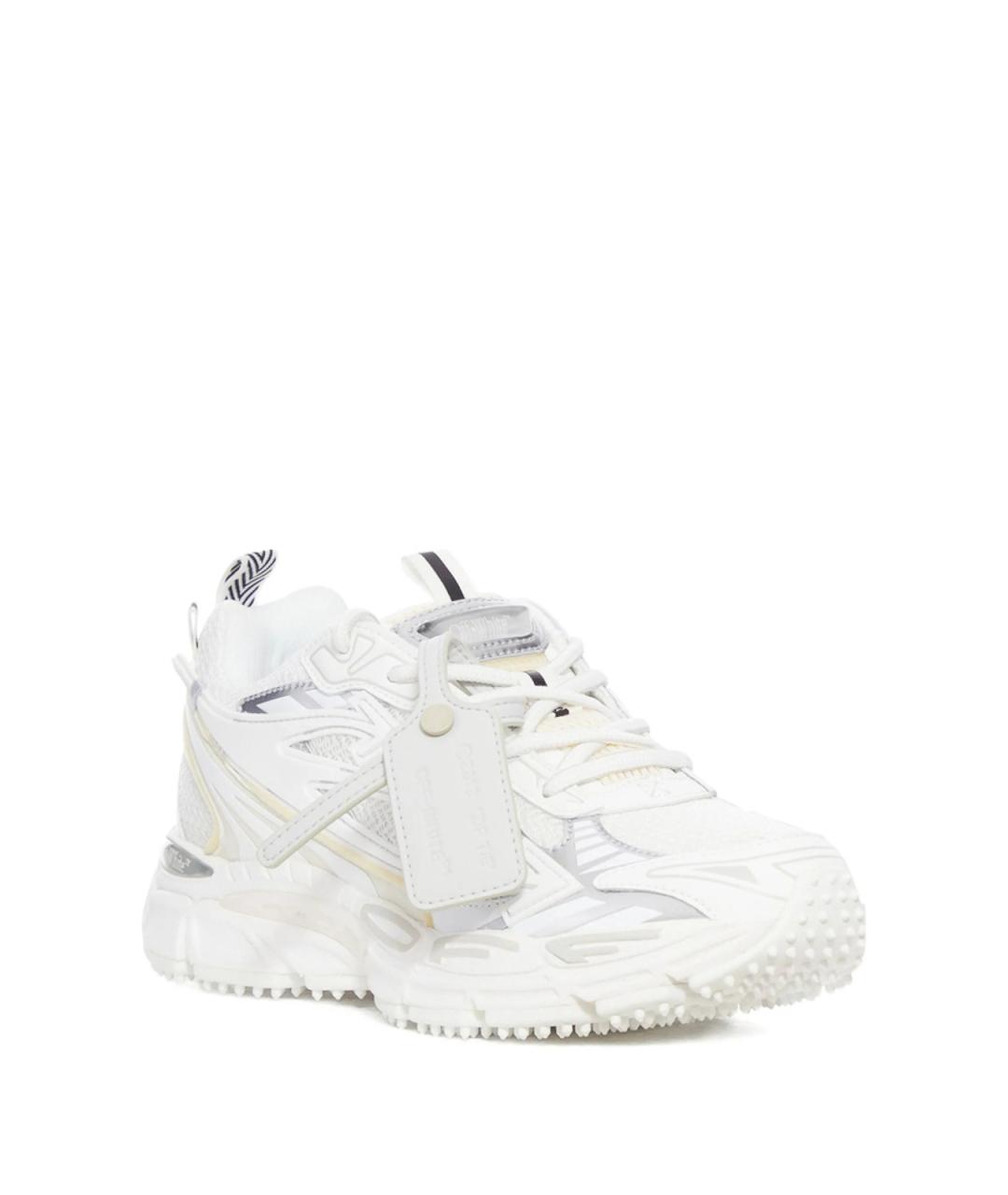 OFF-WHITE Белые текстильные кроссовки, фото 2