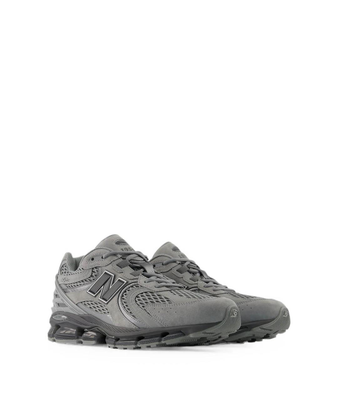NEW BALANCE Серые замшевые низкие кроссовки / кеды, фото 2