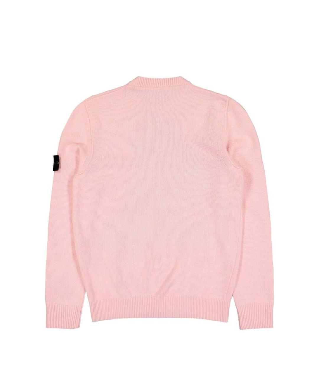 STONE ISLAND Розовый шерстяной джемпер / свитер, фото 3