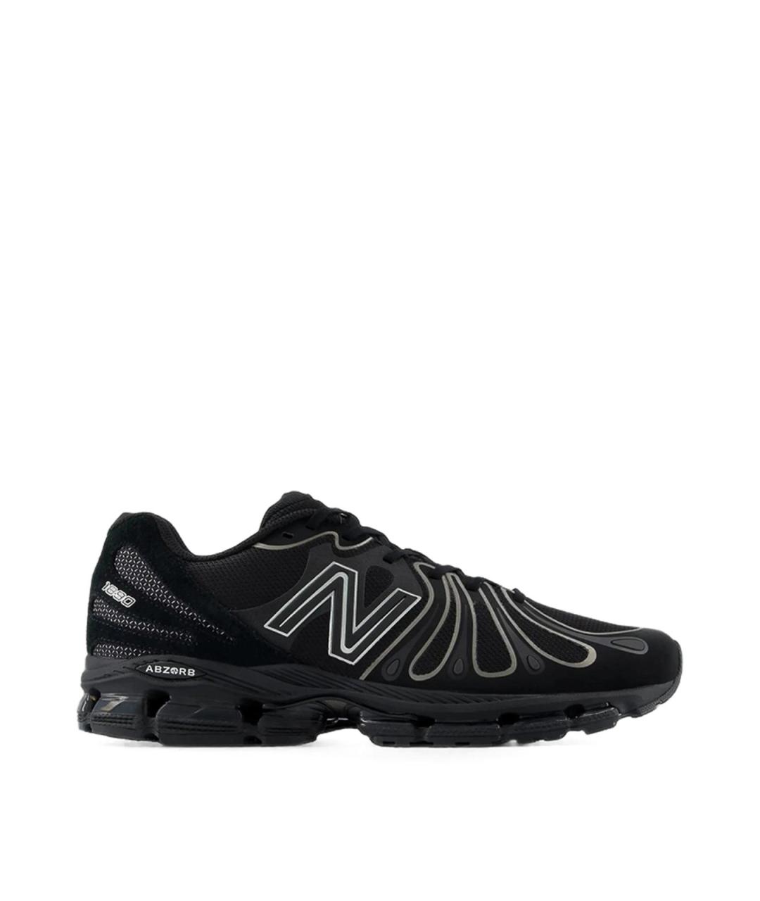 NEW BALANCE Черные кожаные низкие кроссовки / кеды, фото 1
