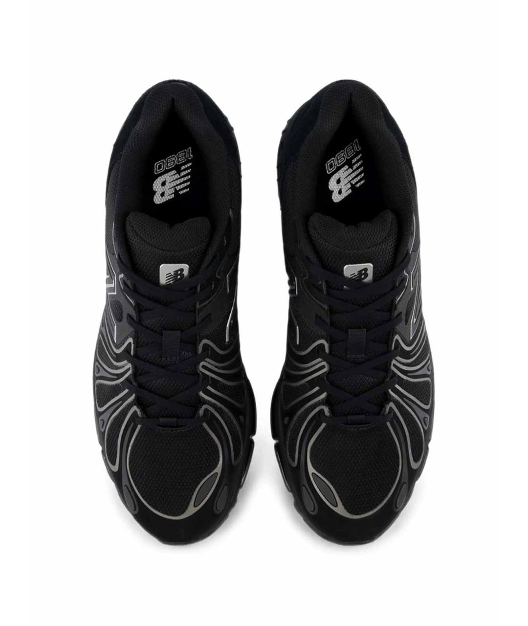 NEW BALANCE Черные кожаные низкие кроссовки / кеды, фото 4