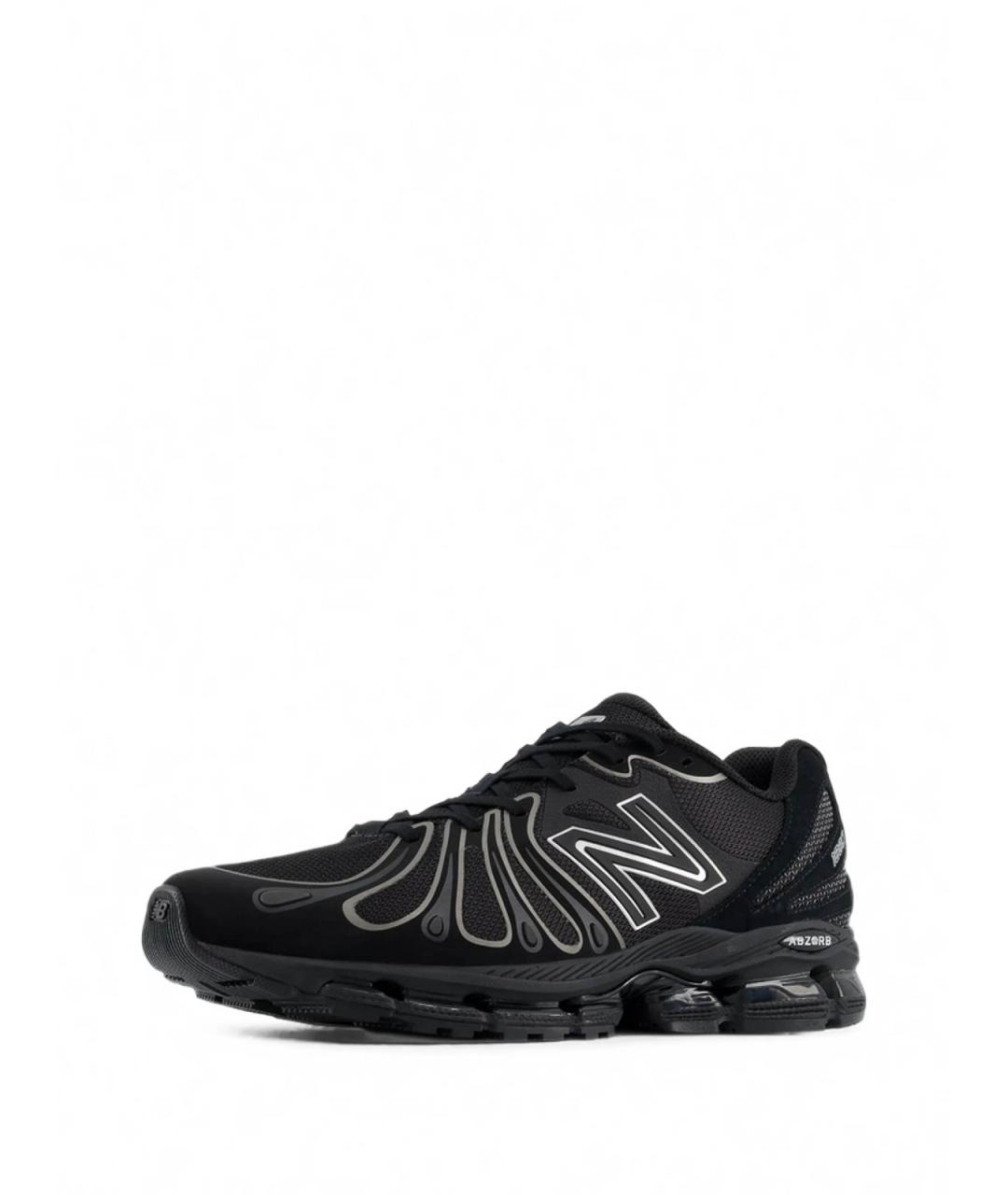 NEW BALANCE Черные кожаные низкие кроссовки / кеды, фото 3