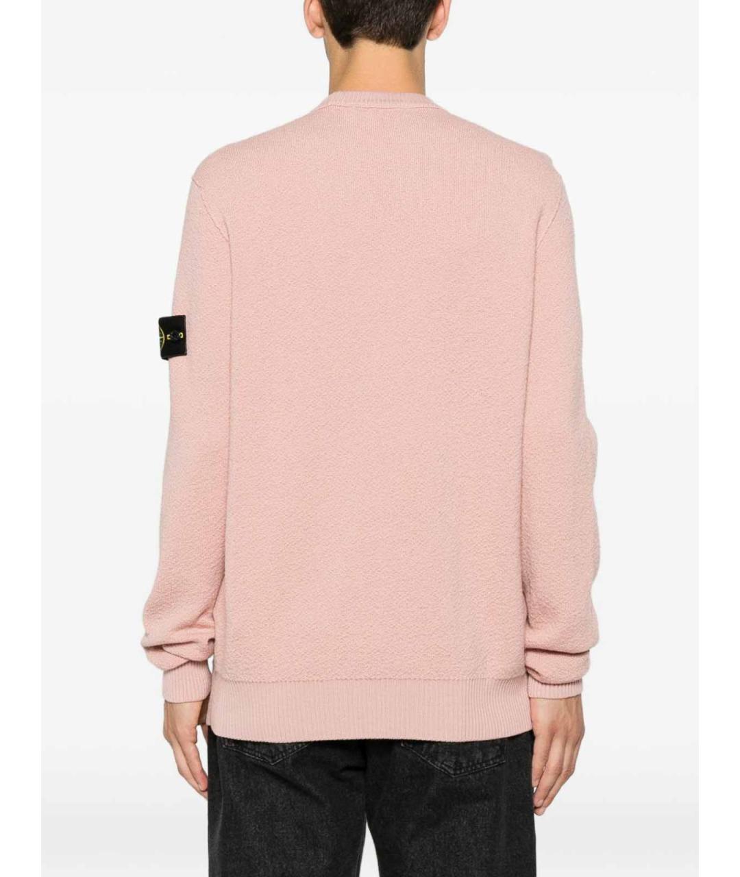STONE ISLAND Розовый шерстяной джемпер / свитер, фото 5