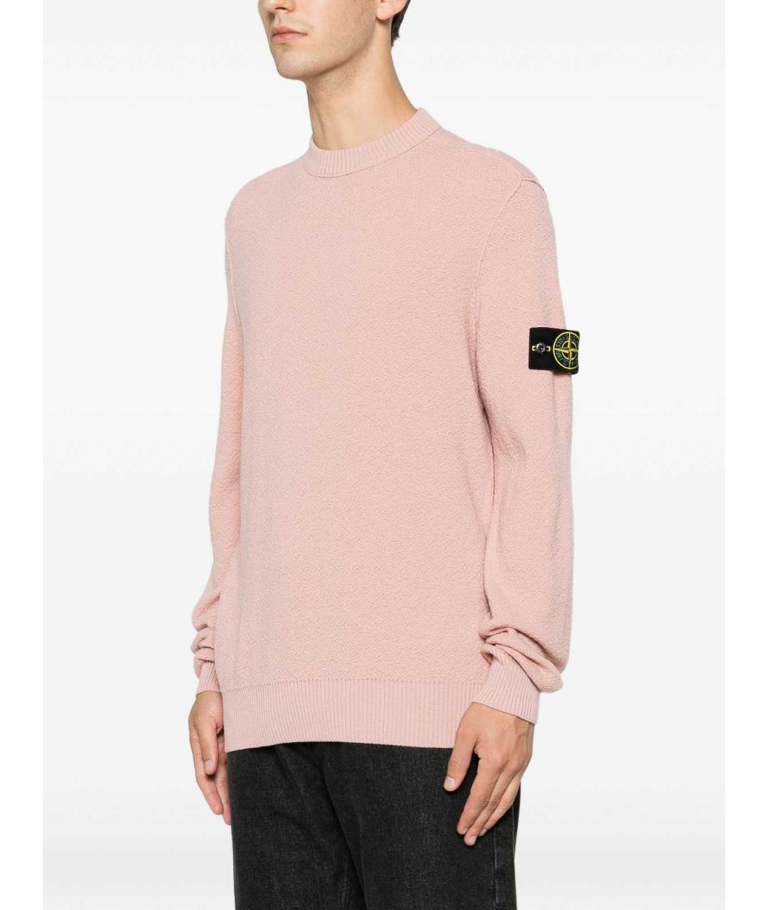 STONE ISLAND Розовый шерстяной джемпер / свитер, фото 3