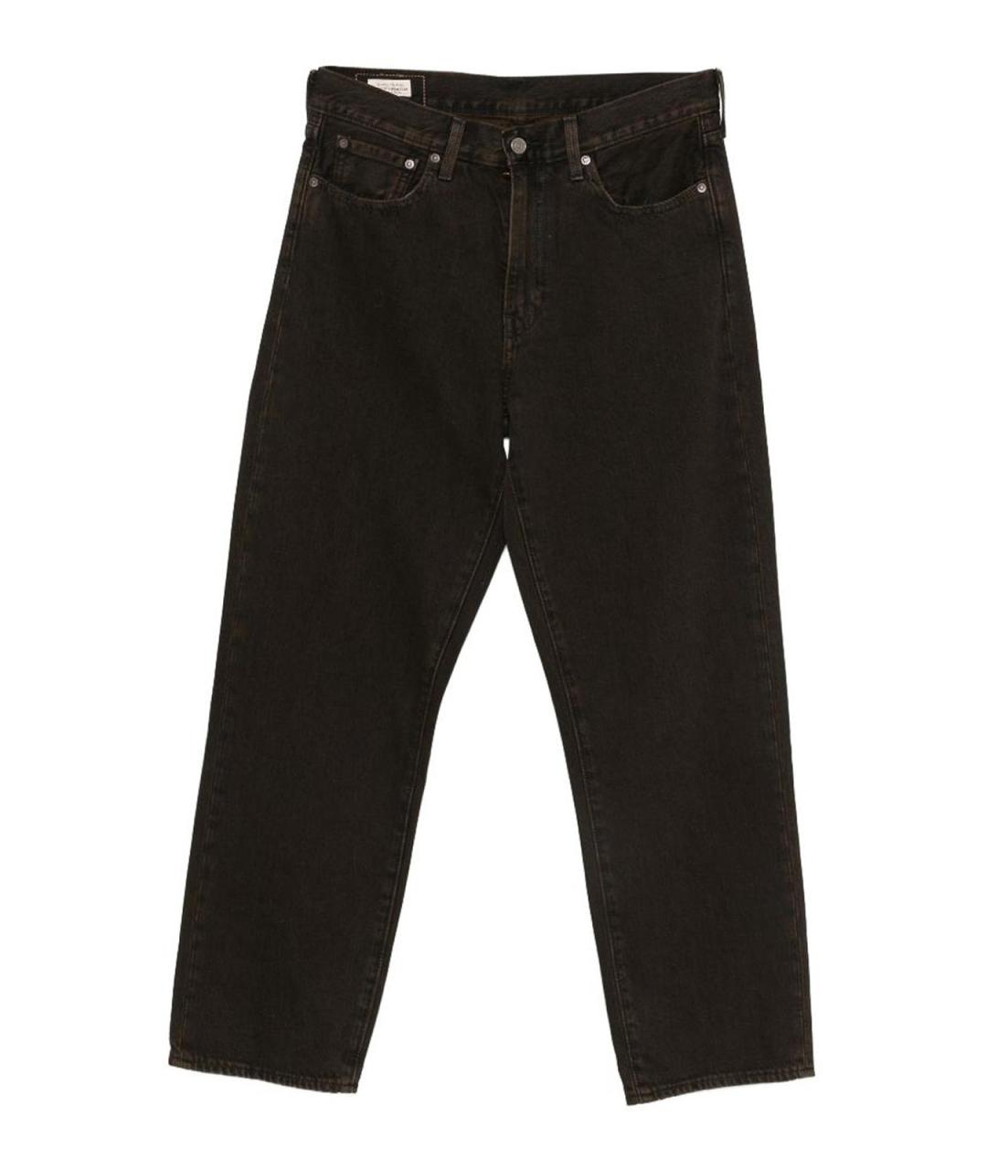 LEVI'S Коричневые хлопковые прямые джинсы, фото 1