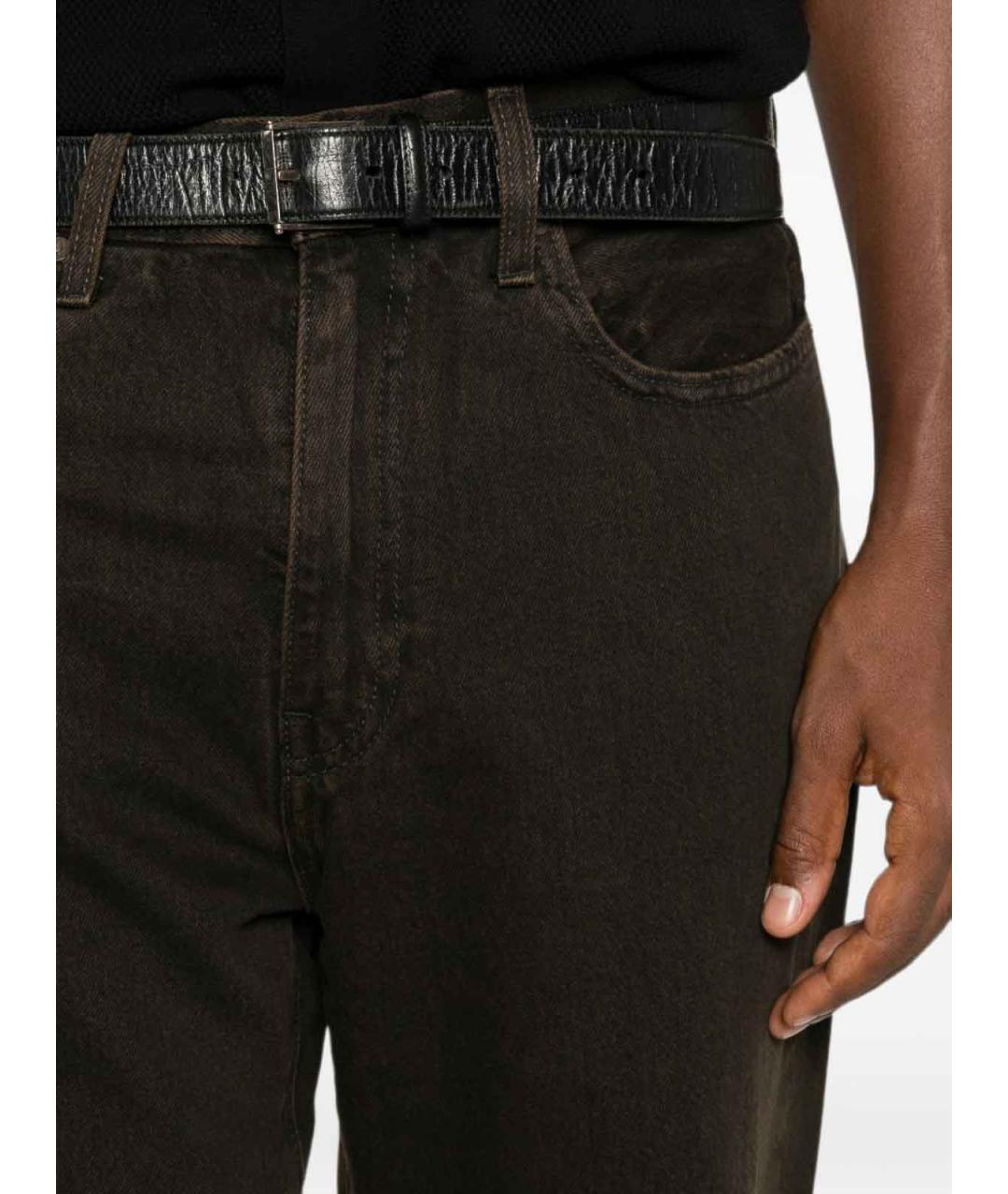 LEVI'S Коричневые хлопковые прямые джинсы, фото 4