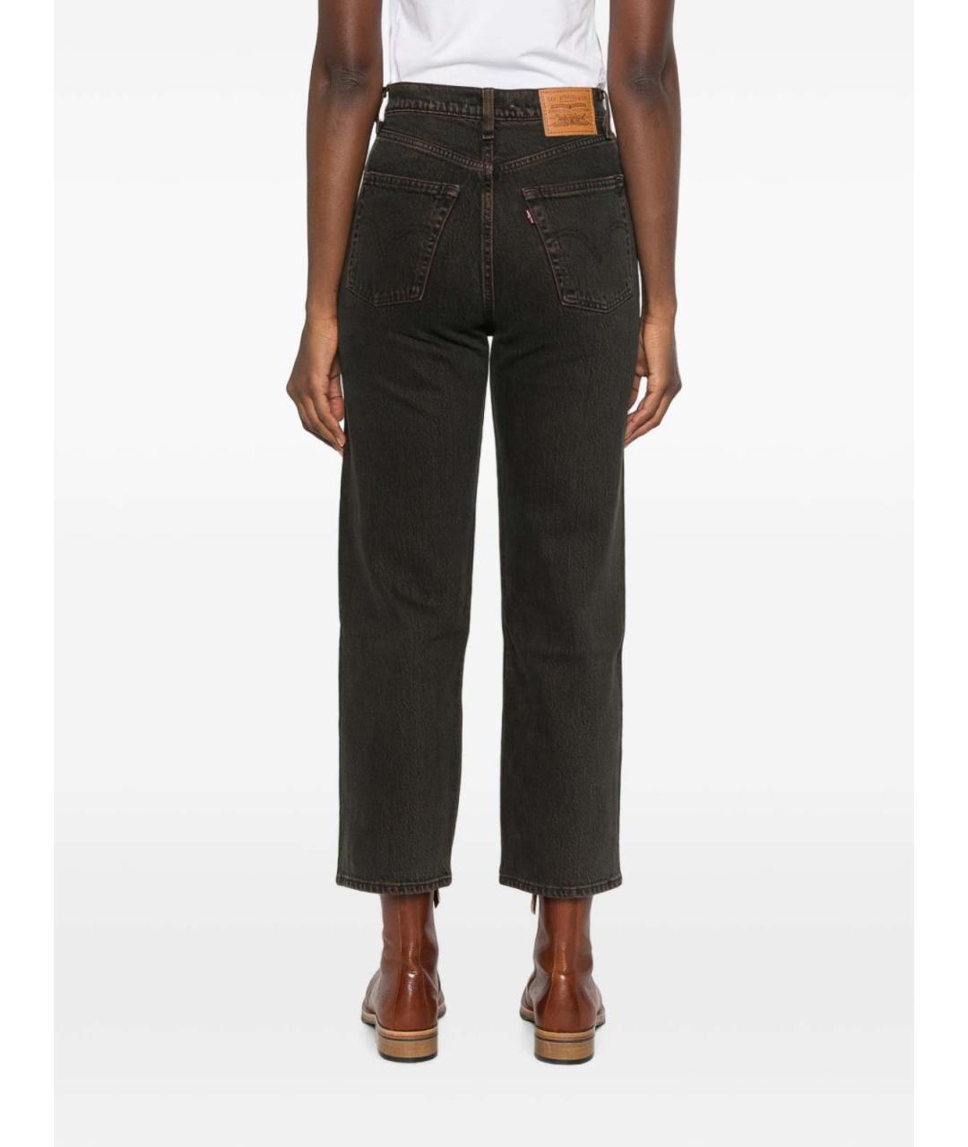 LEVI'S Коричневые хлопковые прямые джинсы, фото 3