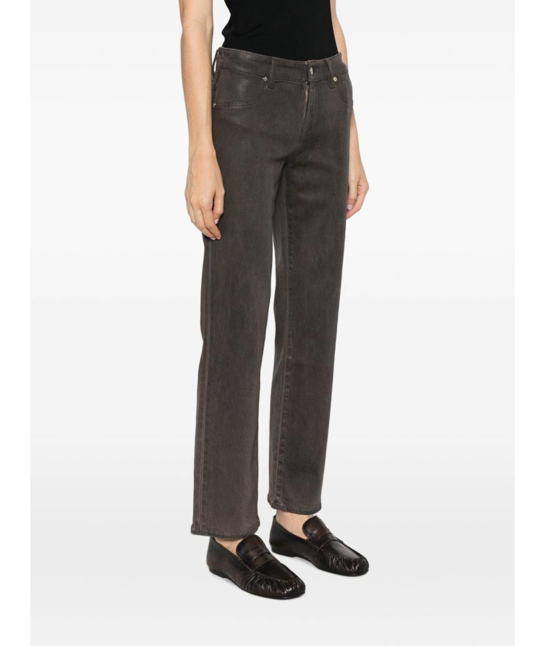 7 FOR ALL MANKIND Коричневые хлопковые прямые джинсы, фото 2