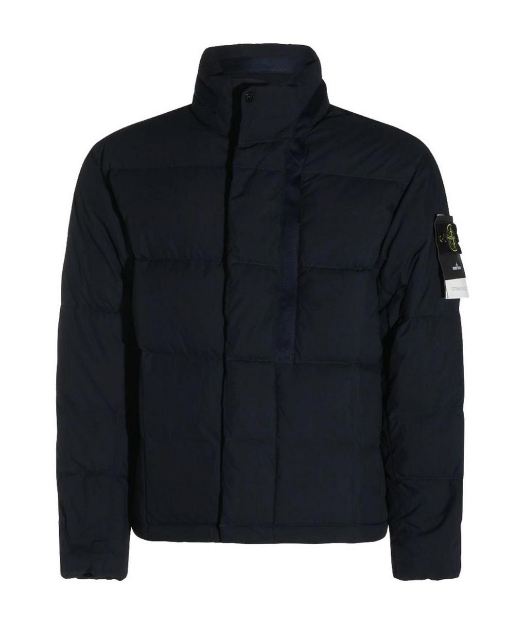 STONE ISLAND Синий полиамидовый пуховик, фото 1