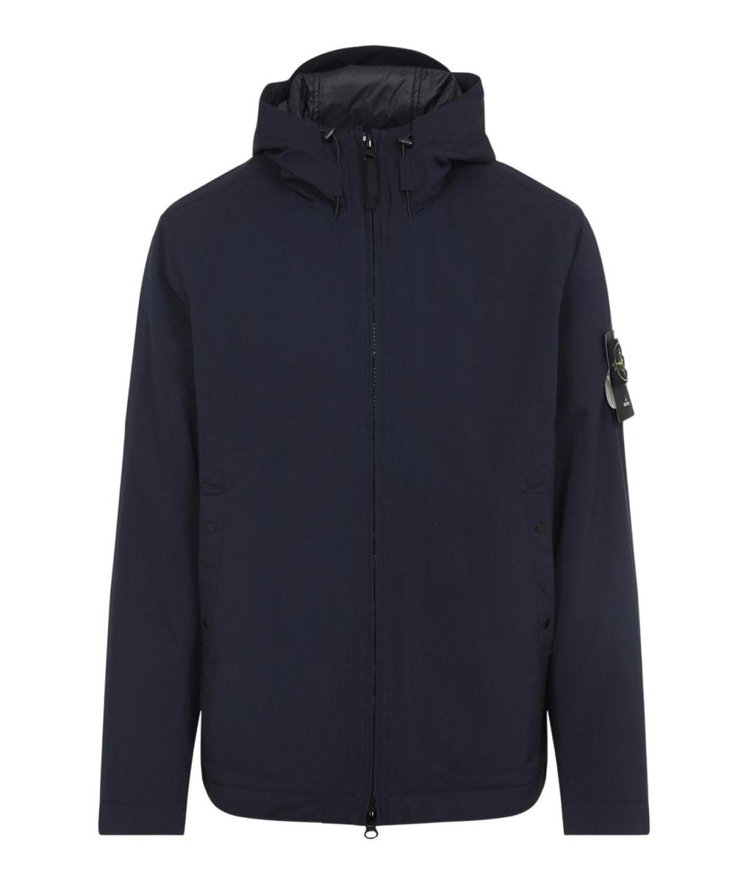 STONE ISLAND Темно-синяя полиэстеровая куртка, фото 1