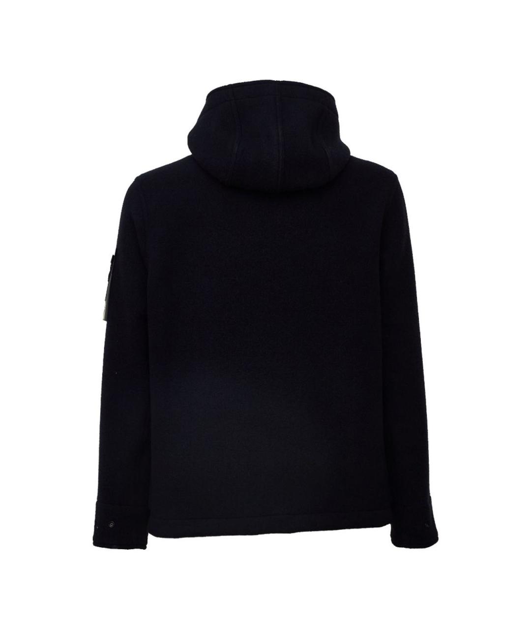 STONE ISLAND Темно-синее шерстяное пальто, фото 3