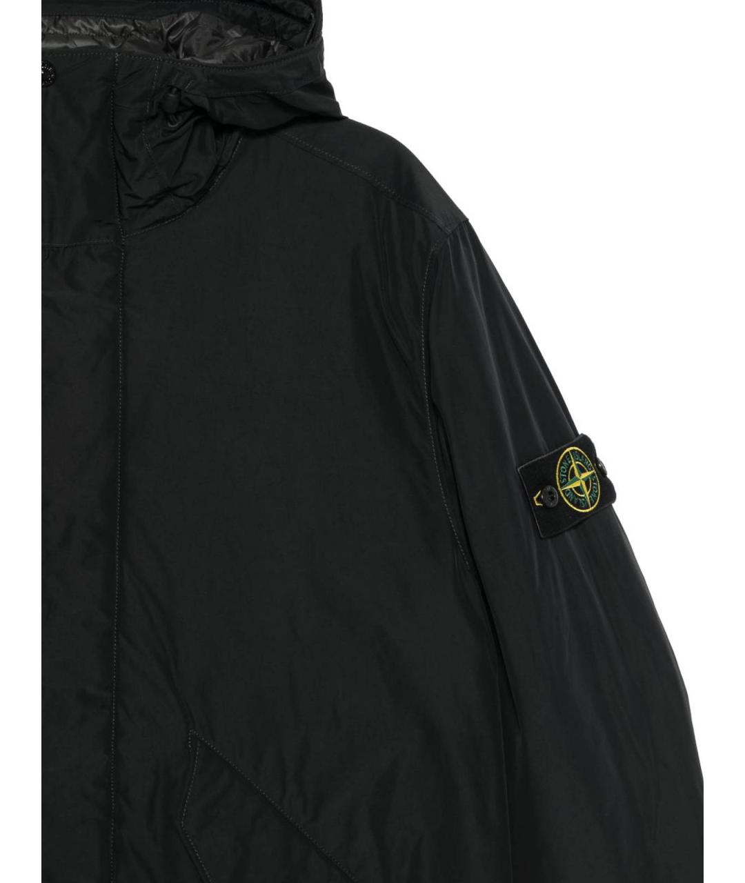 STONE ISLAND Черная полиэстеровая куртка, фото 3
