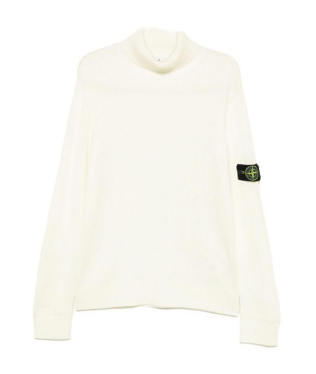 STONE ISLAND Белый шерстяной джемпер / свитер, фото 1
