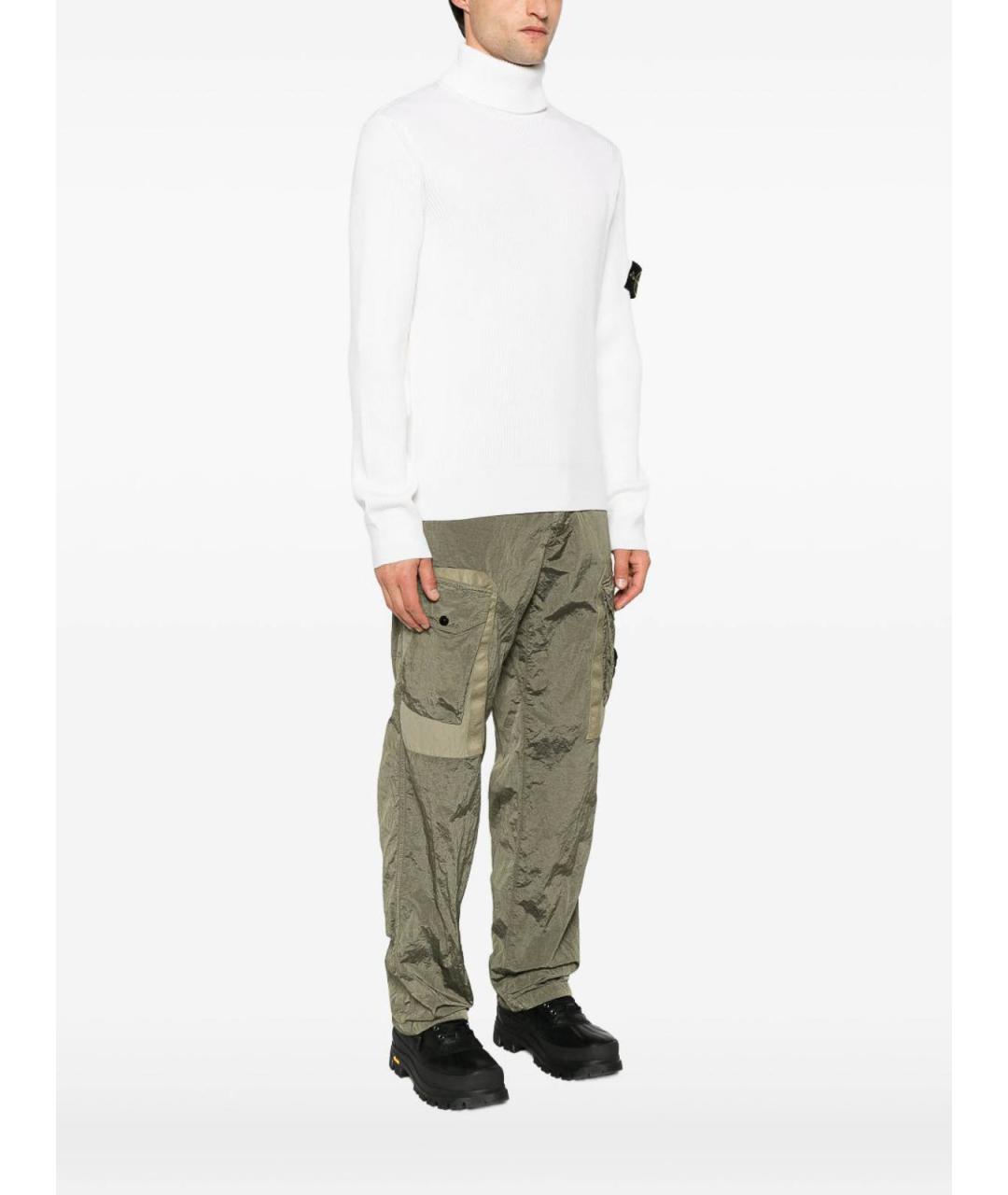 STONE ISLAND Белый шерстяной джемпер / свитер, фото 3