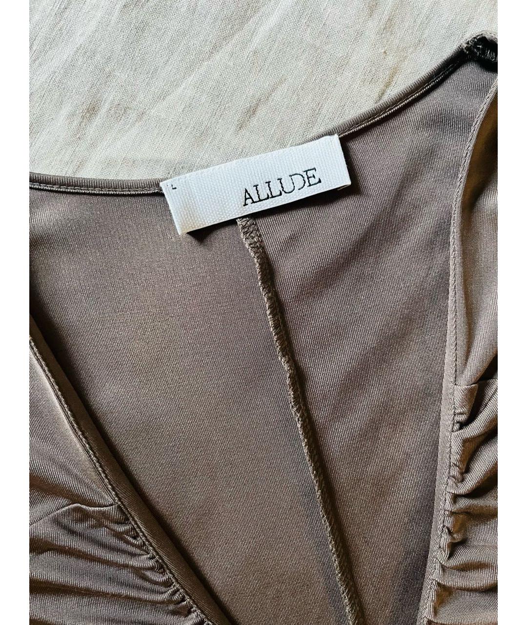 ALLUDE Антрацитовое шелковое коктейльное платье, фото 5