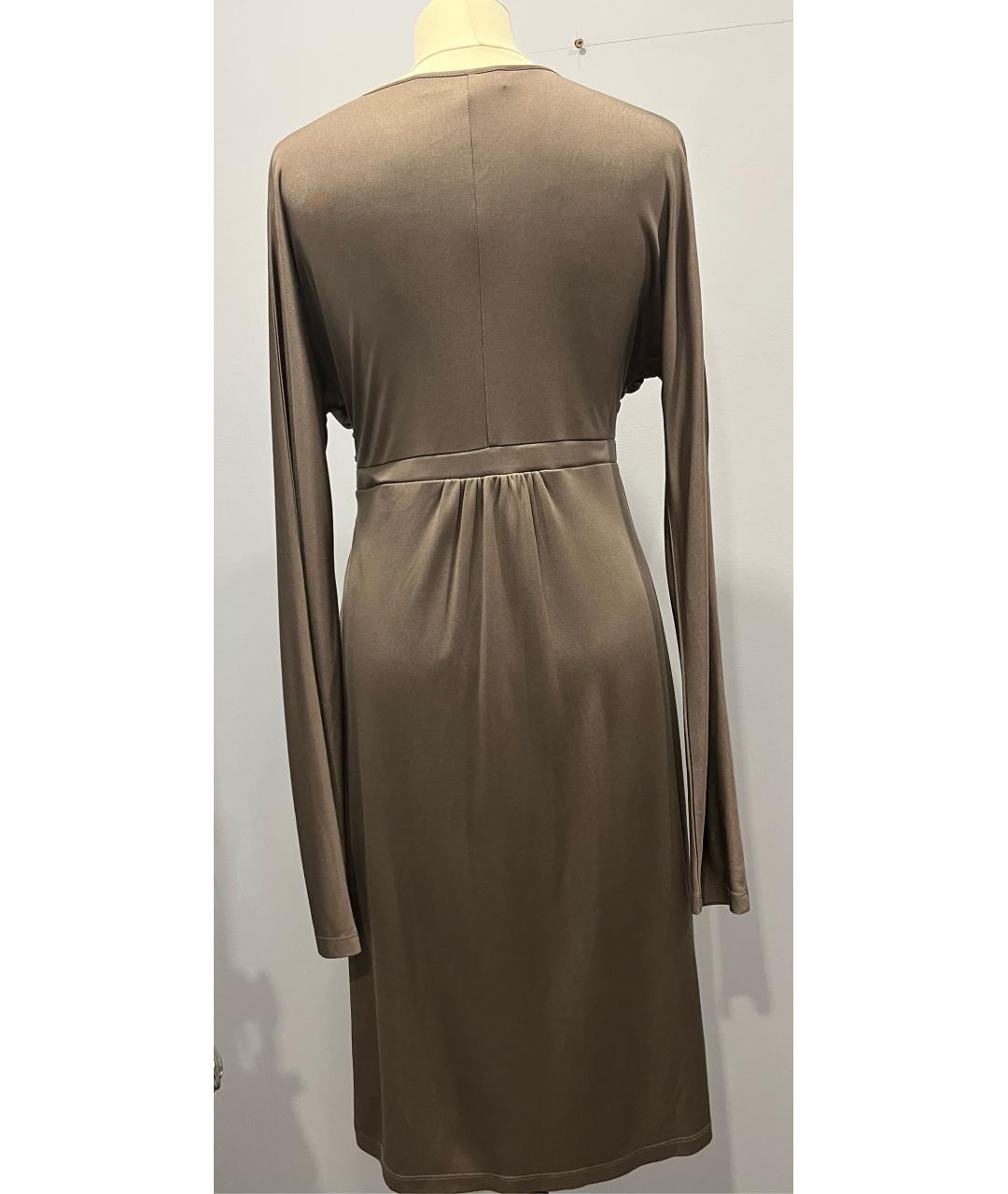 ALLUDE Антрацитовое шелковое коктейльное платье, фото 2
