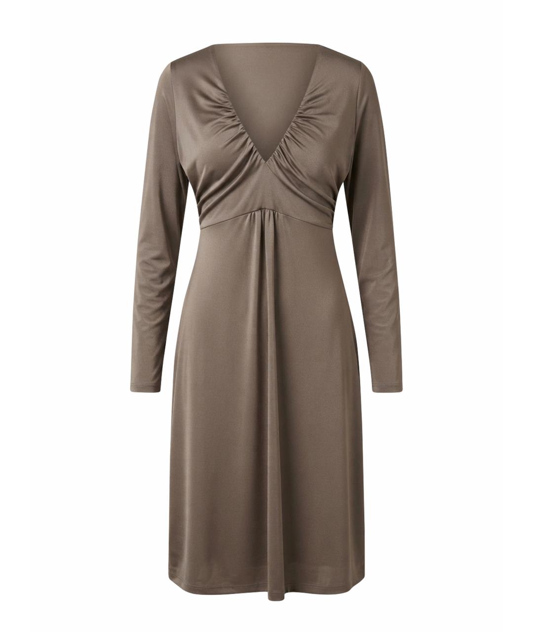 ALLUDE Антрацитовое шелковое коктейльное платье, фото 1