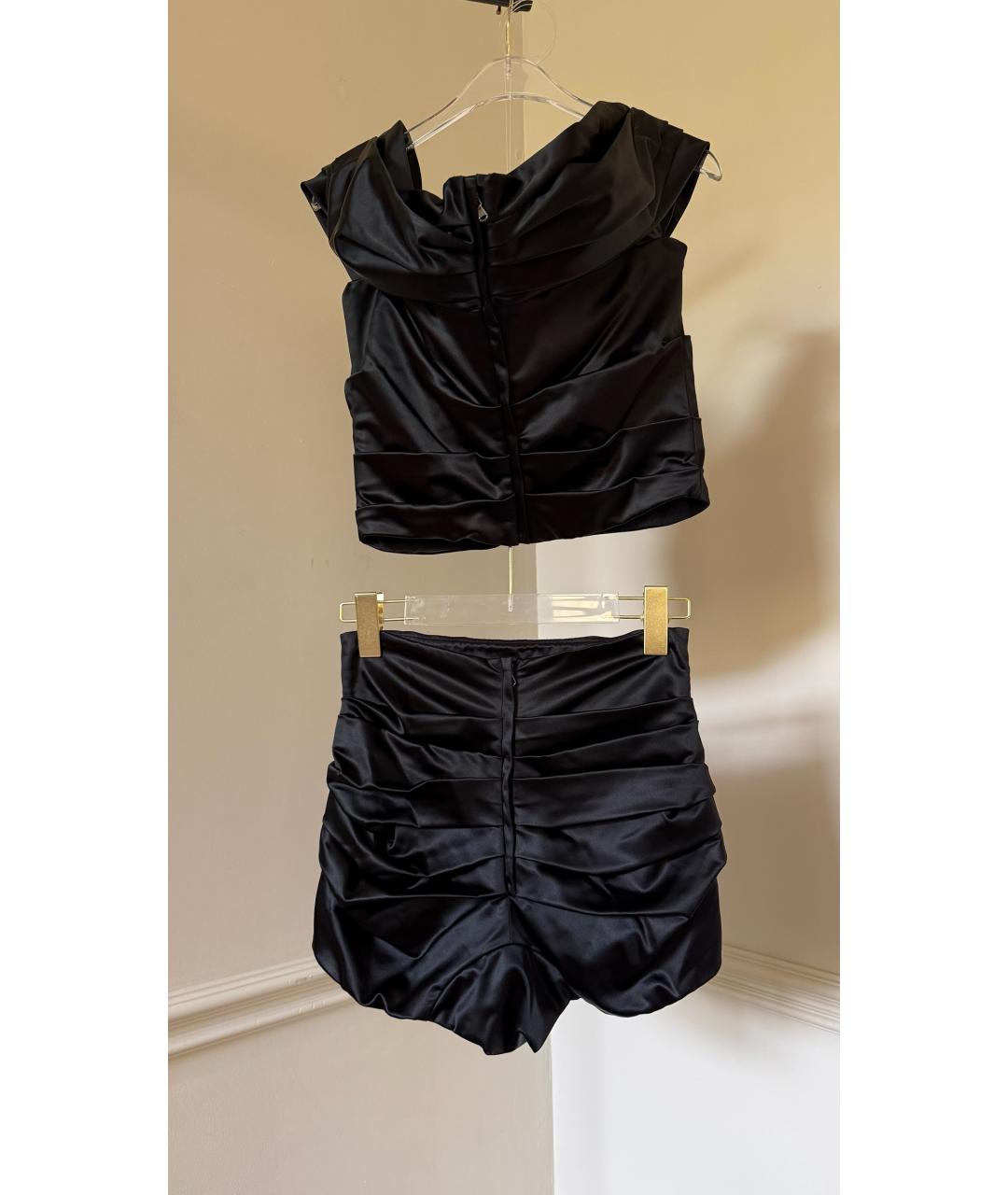 DOLCE&GABBANA Черный ацетатный костюм с брюками, фото 2