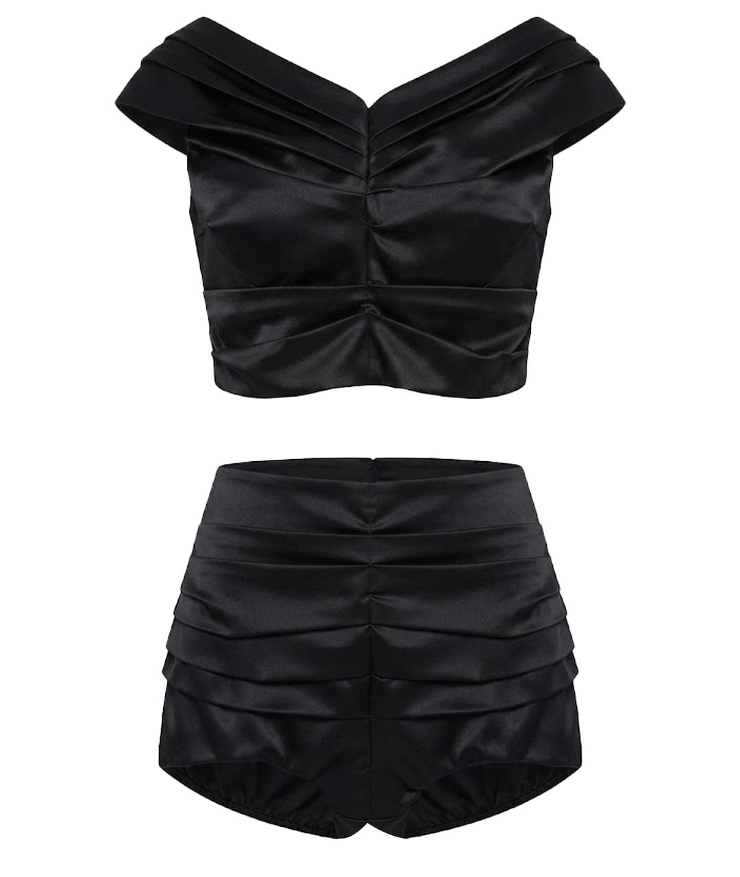 DOLCE&GABBANA Черный ацетатный костюм с брюками, фото 1