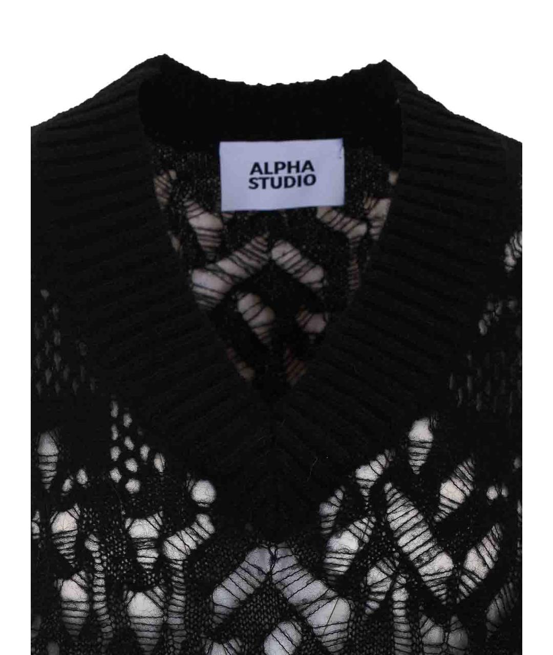 ALPHA STUDIO Черная шерстяная жилетка, фото 4