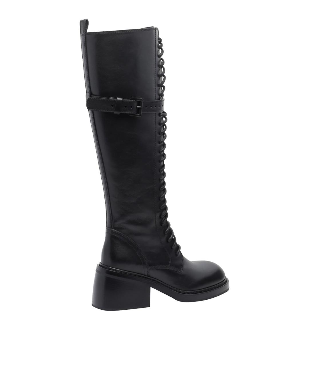 ANN DEMEULEMEESTER Черные кожаные сапоги, фото 3